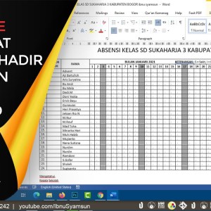 Membuat Kartu Absensi Siswa Praktis di Word Membuat Kartu Absensi Siswa Praktis di Word