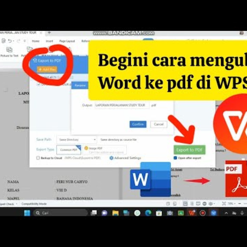 Mengubah WPS ke Word di Laptop Mengubah WPS ke Word di Laptop