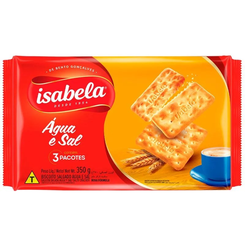 BISCOITO AGUA E SAL ISABELA 350GR