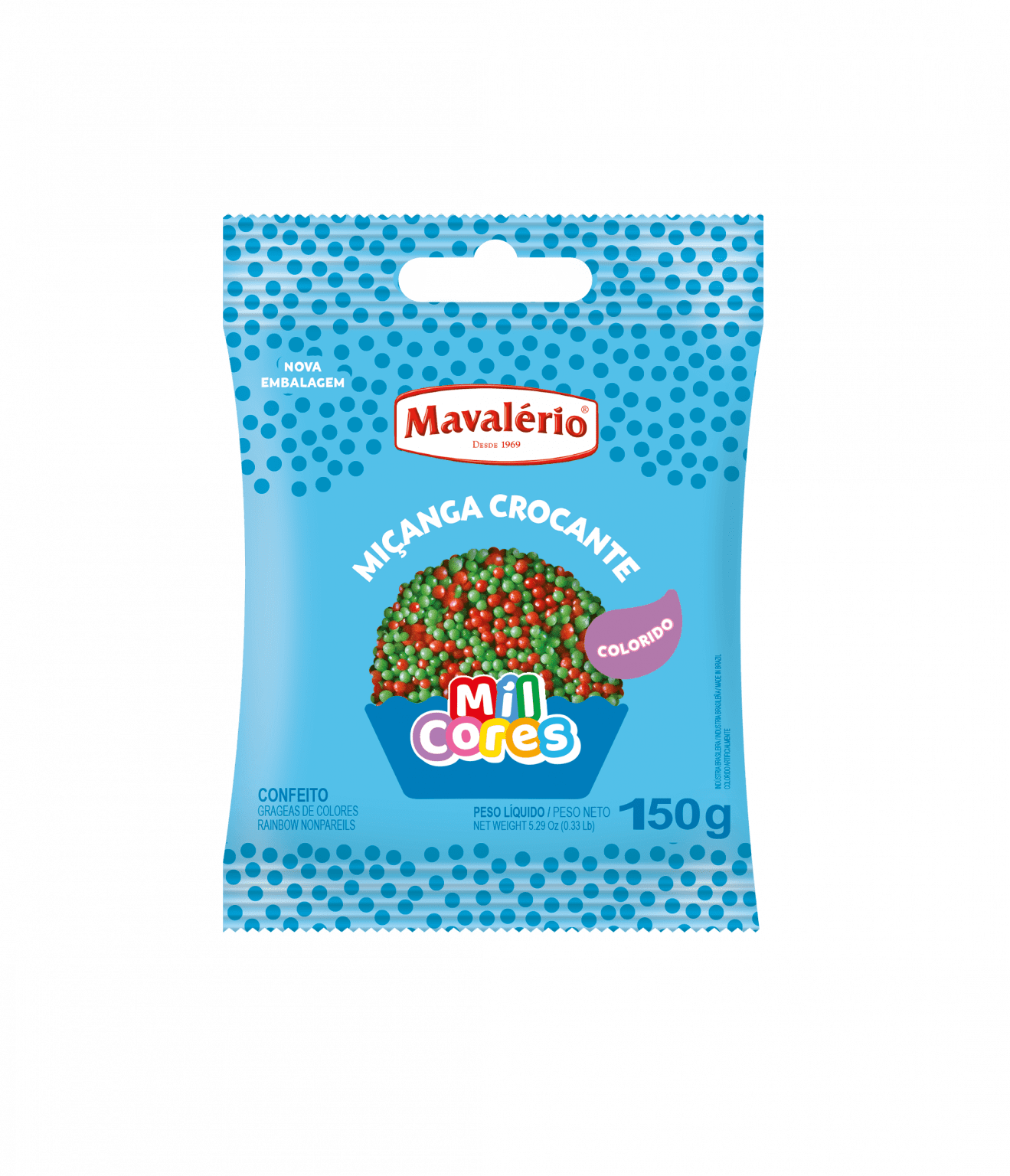 MIÇANGA MIL CORES VERMELHA/VERDE 150GR