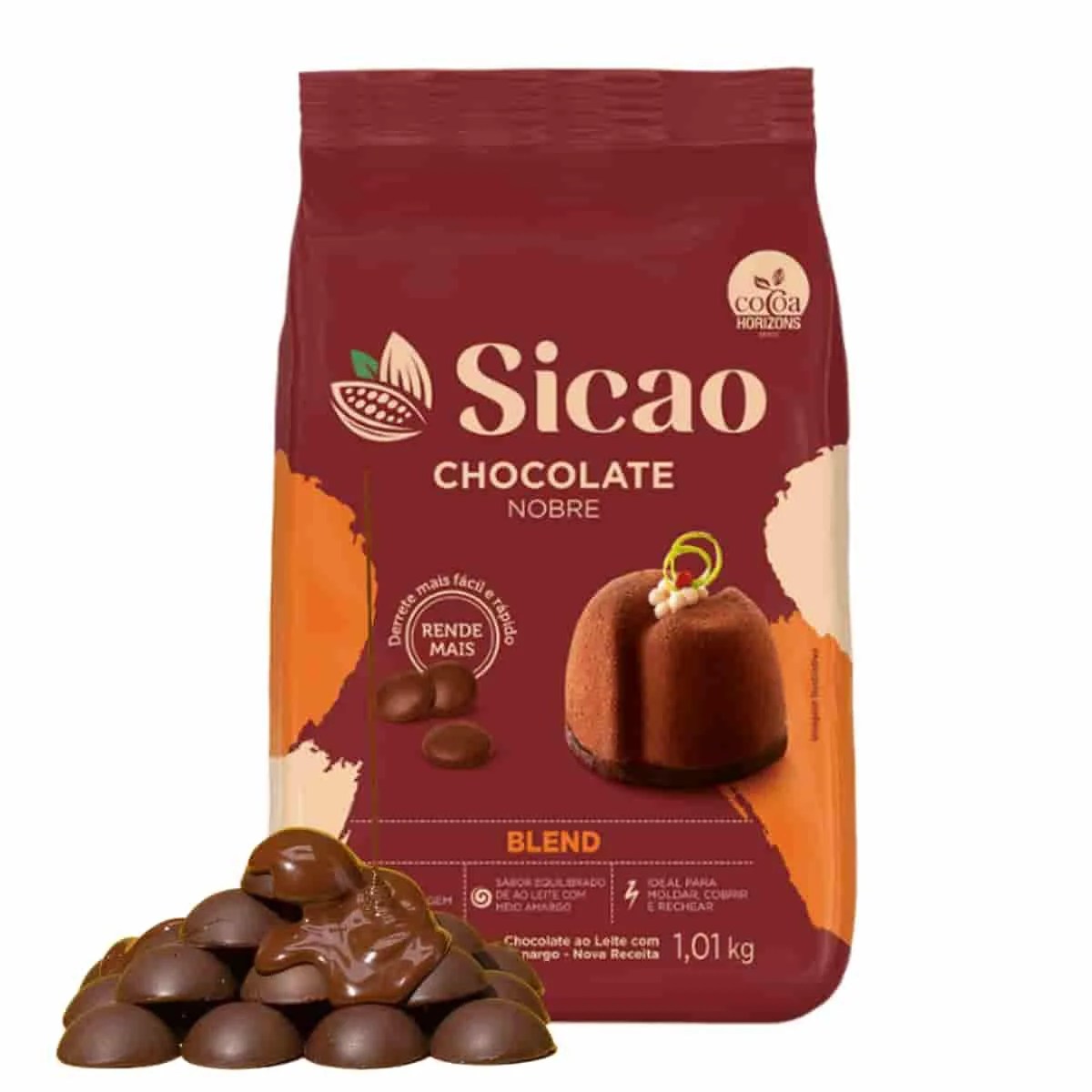 CHOCOLATE NOBRE SICAO BLEND 1,01KG GOTAS