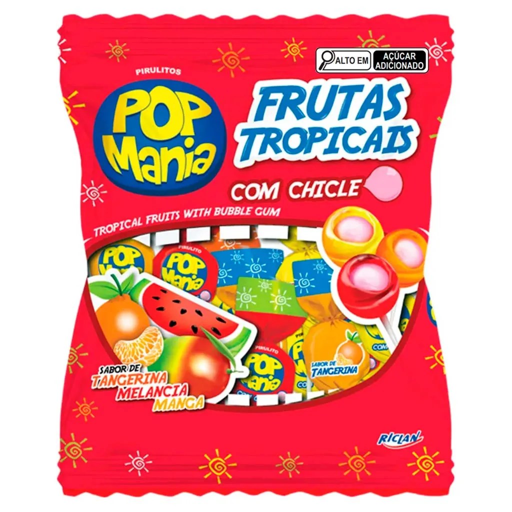 PIRULITO POP MANIA FRUTAS TROPICAIS