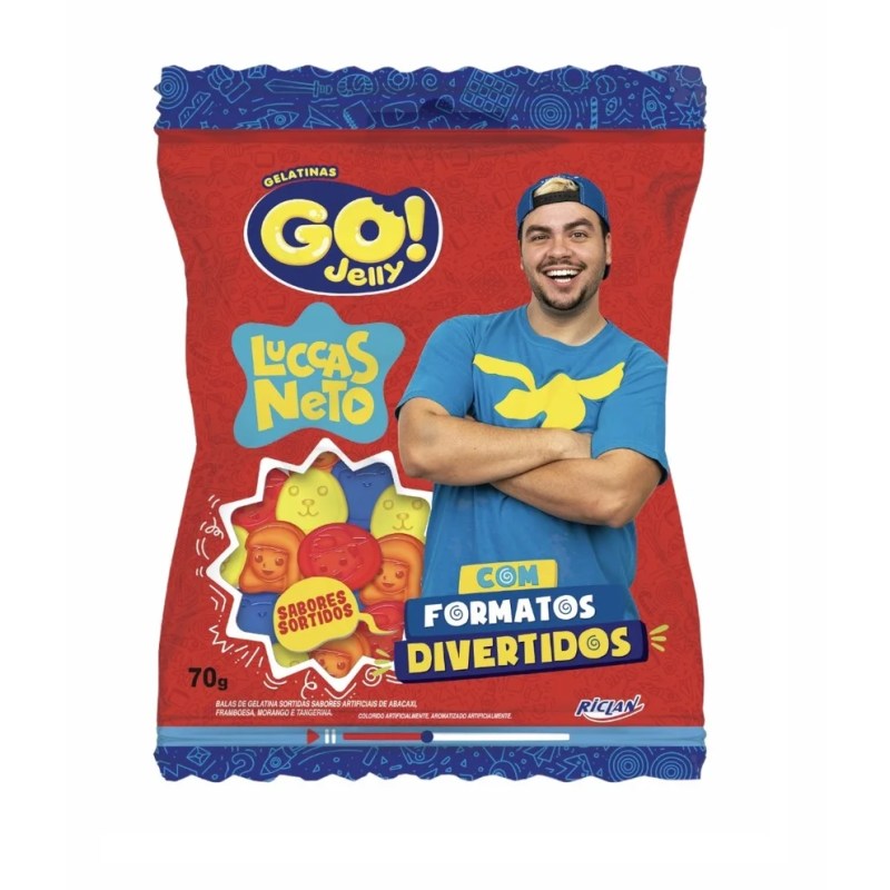 GELATINAS GO GELLY LUCAS NETO SORTIDO 70GR