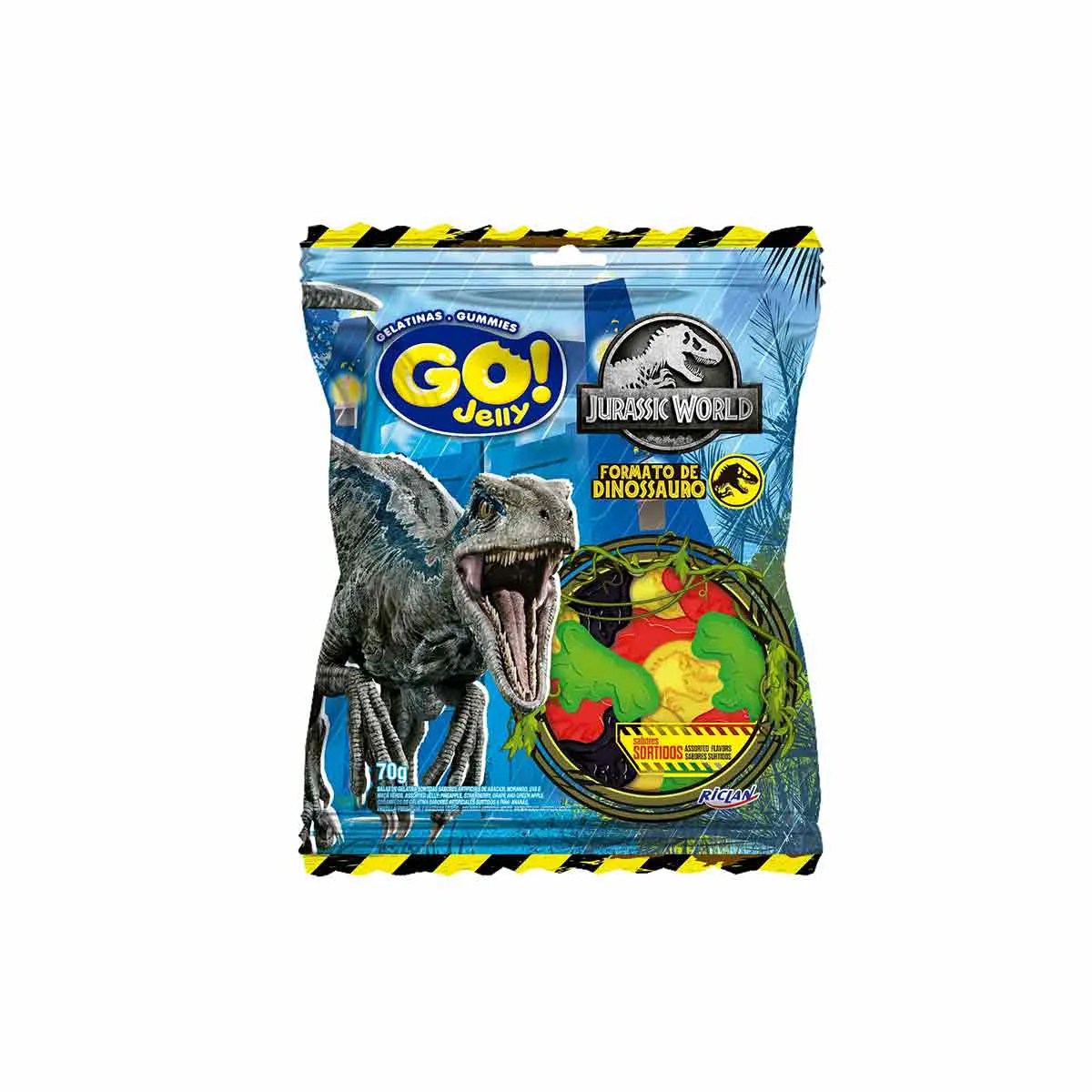 GELATINAS GO GELLY JURASSIC WORD SORTIDO 70GR