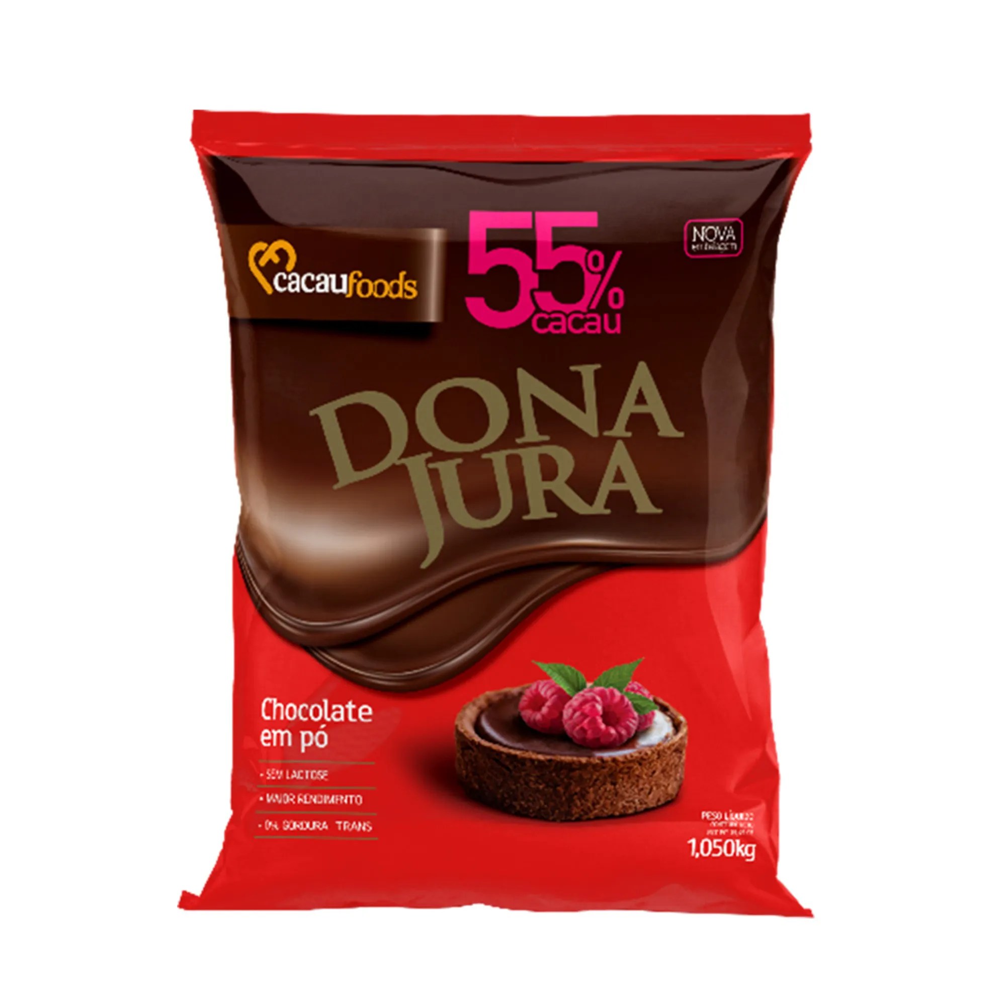 CHOCOLATE EM PÓ 55% DONA JURA 1KG