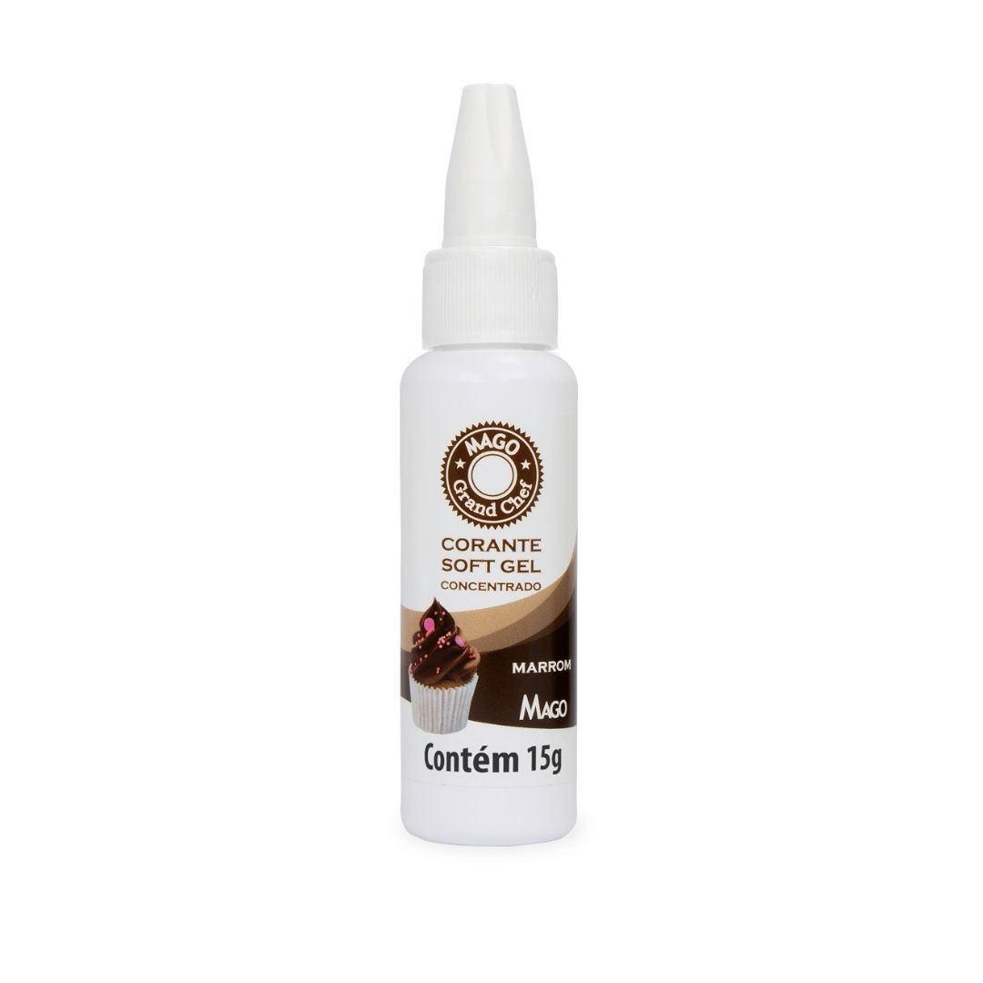 CORANTE GEL MARROM 15GR MAGO