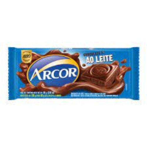 CHOCOLATE AO LEITE ARCOR PACOTE 80G