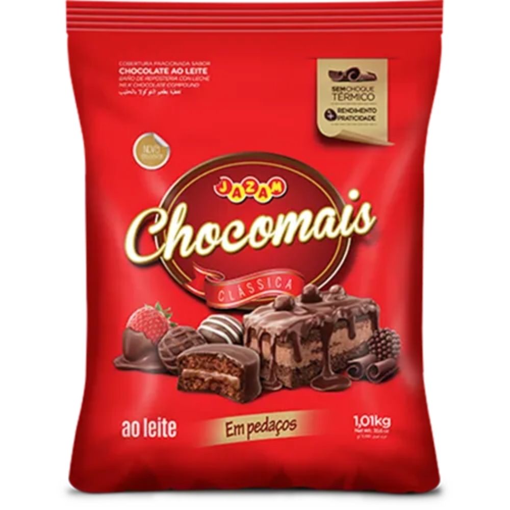 CHOCOMAIS JAZAN PEDAÇOS AO LEITE 1,01KG