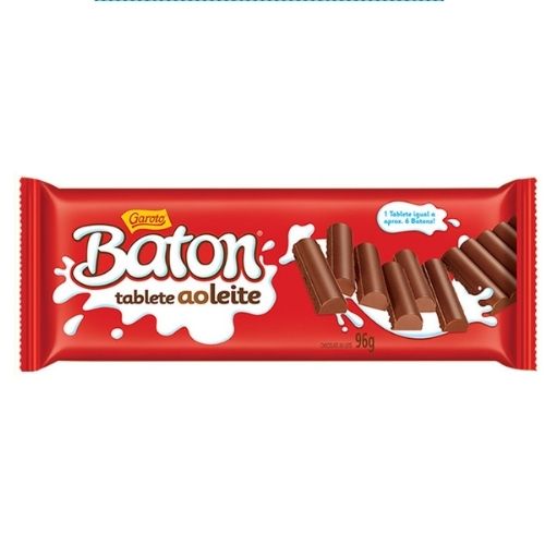 CHOC BATON TABLETE RECH AO LEITE 96G