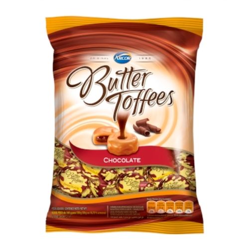 BALA BUTTER TOFFEES ARCOR CHOCOLATE 100GR