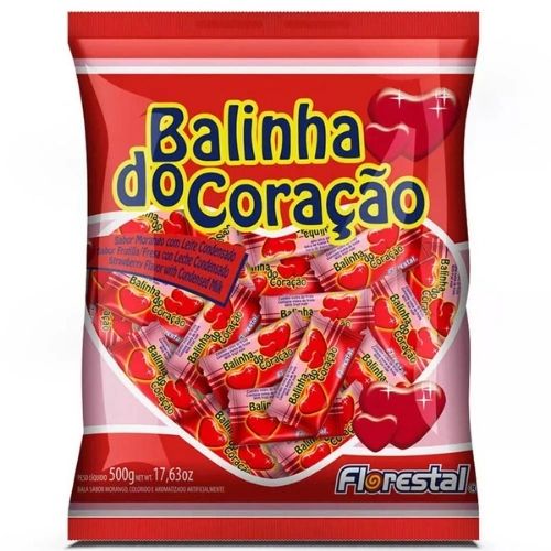 BALA CORAÇÃO MORANGO 108GR