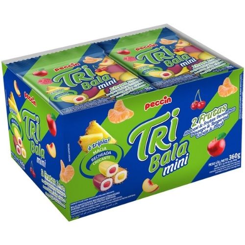 BALA TRI BALA MINI 2FRUTAS C/12