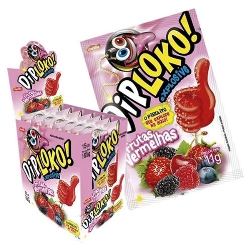 DIP LOKO BOOM FRUTAS VERMELHAS 165G C/15
