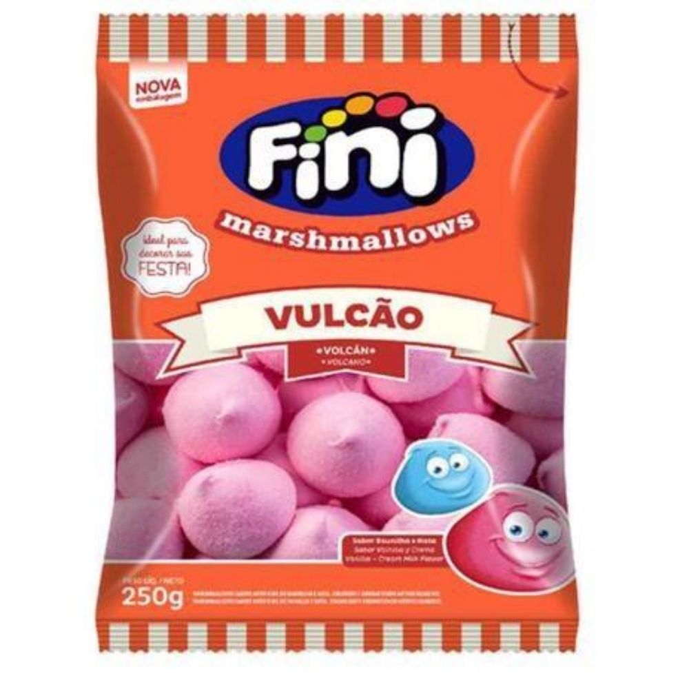 MARSHMALLOW FINI VULCÃO ROSA 250GR