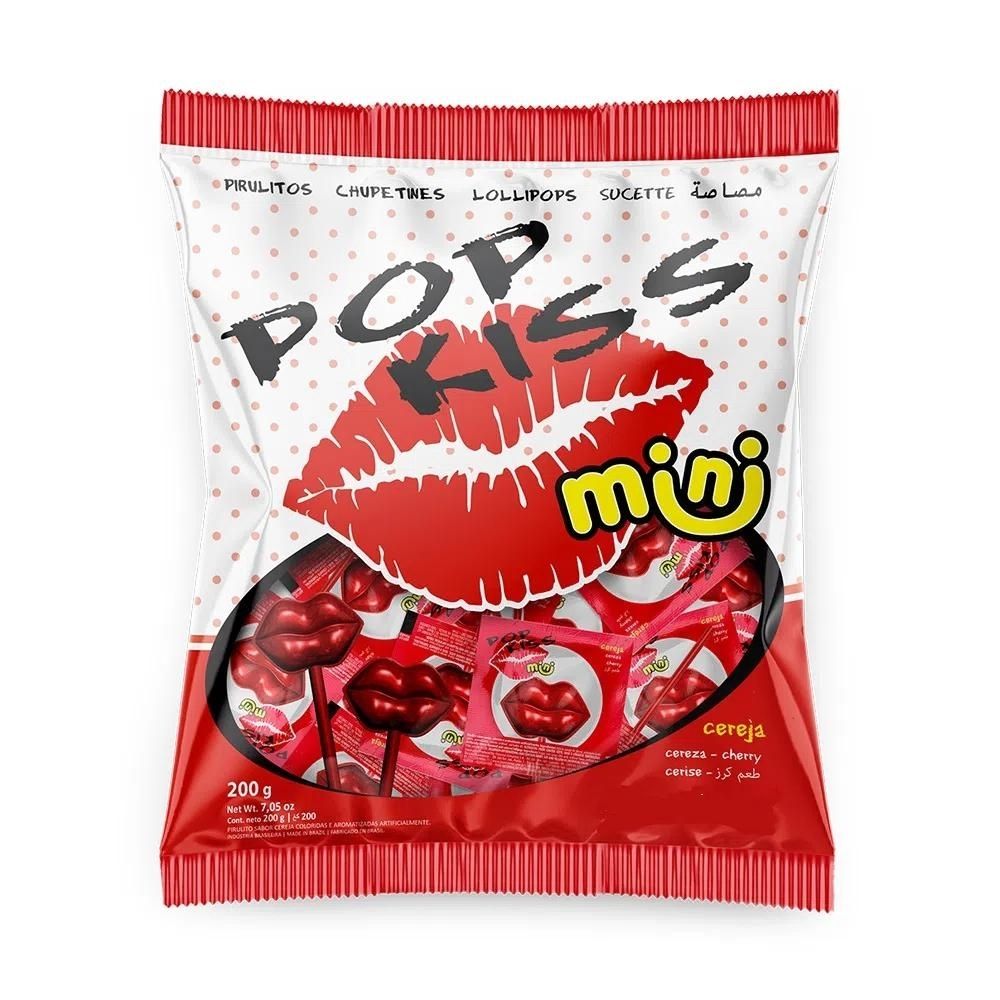 PIRULITO POP KISS MINI CEREJA 200GR