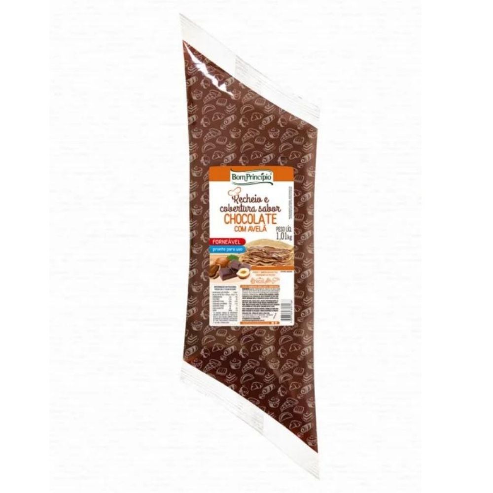 RECHEIO E COBERTURA CHOCO/AVELA BOM PRINCIPIO 1,01KG