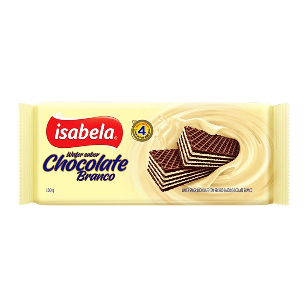 WAFER ISABELA CHOCOLATE BRANCO 100GR