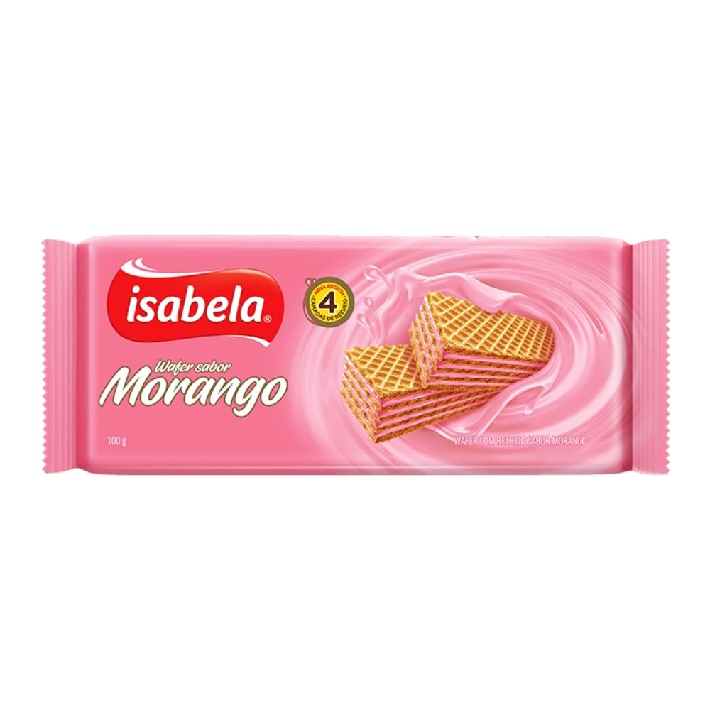 WAFER ISABELA MORANGO 100GR
