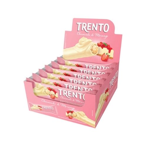 TRENTO CHEESECAKE DE MORANGO 32G C/16
