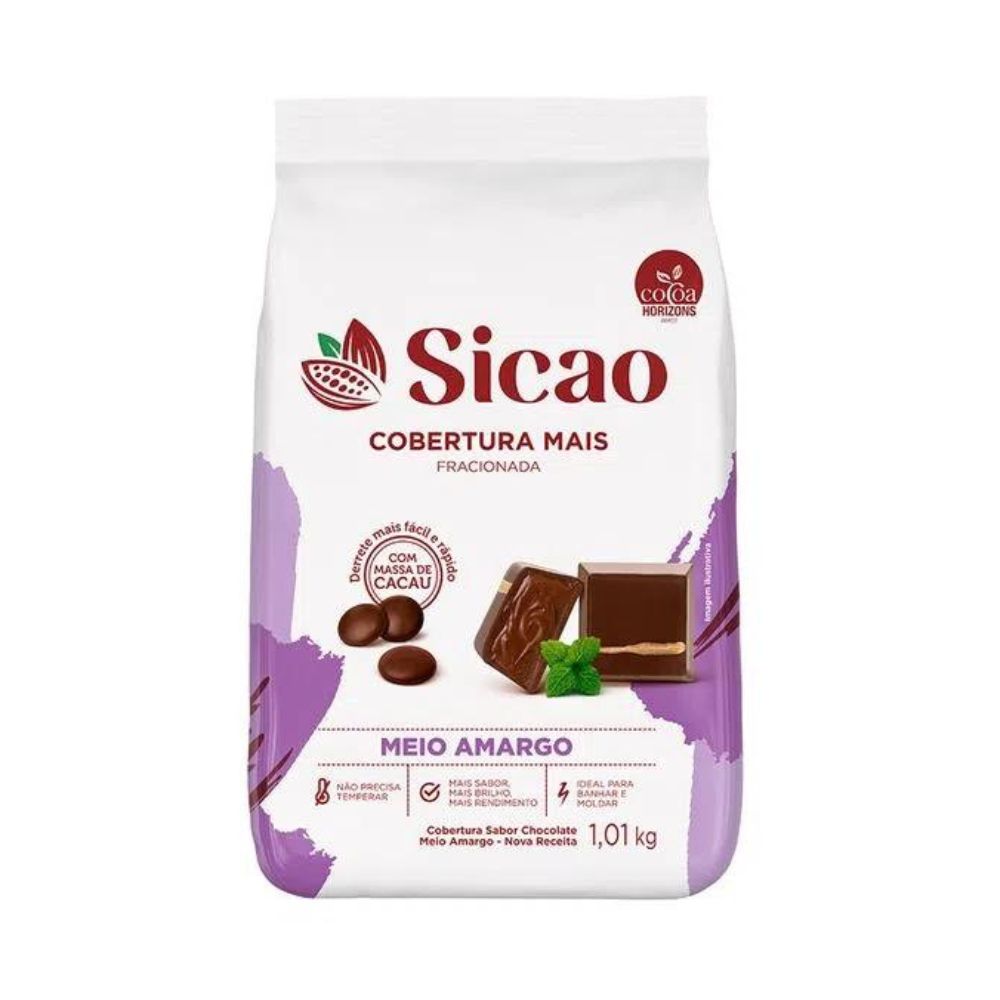COBERTURA GOTAS MEIO AMARGO SICAO 1,01KG