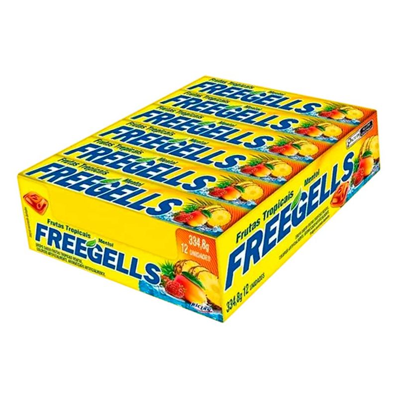 DROPS FREEGELLS FRUTAS TROPICAIS  C/12