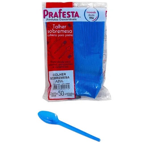 COLHER SOBREMESA AZUL FORFEST C/50