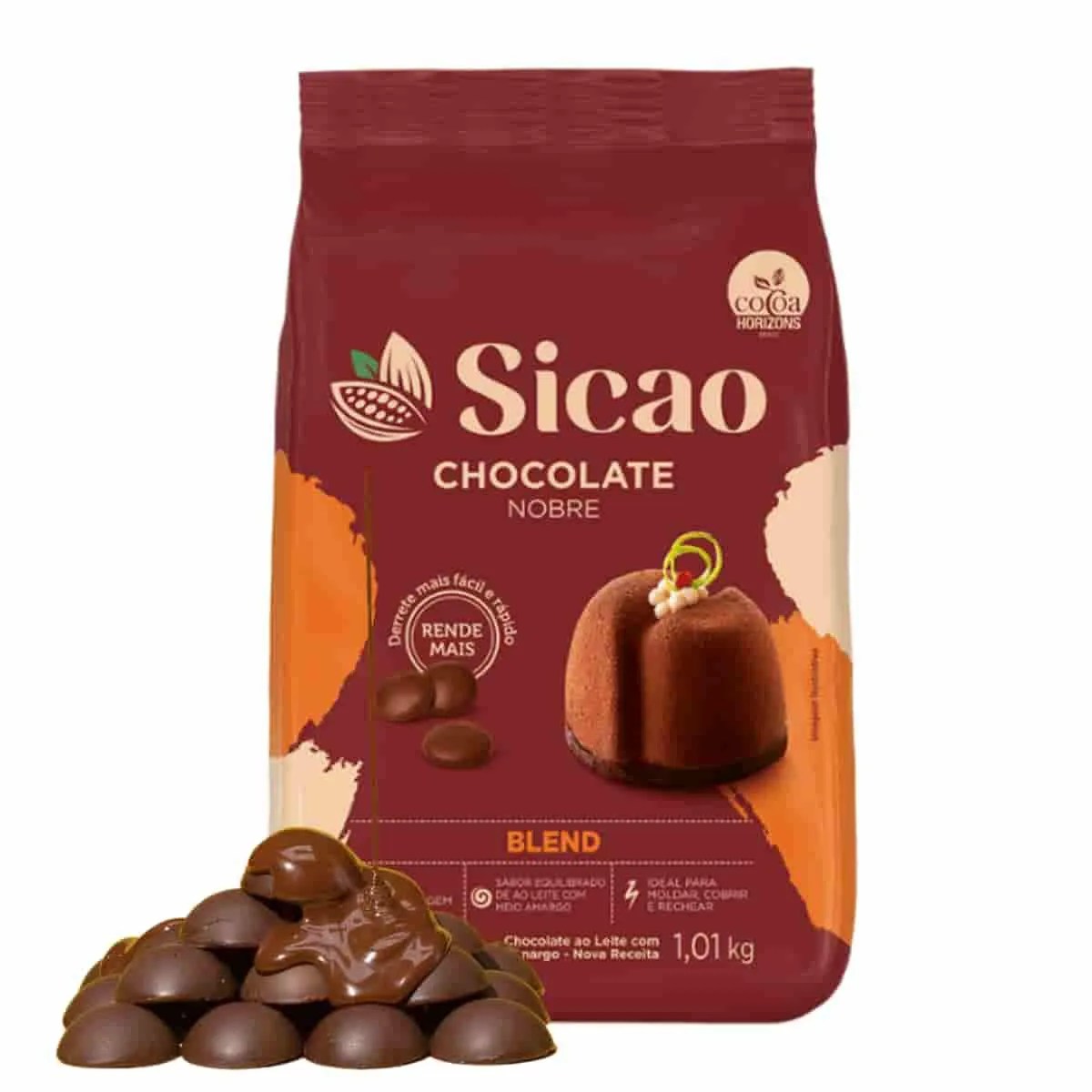 CHOCOLATE NOBRE SICAO BLEND 1,01KG GOTAS