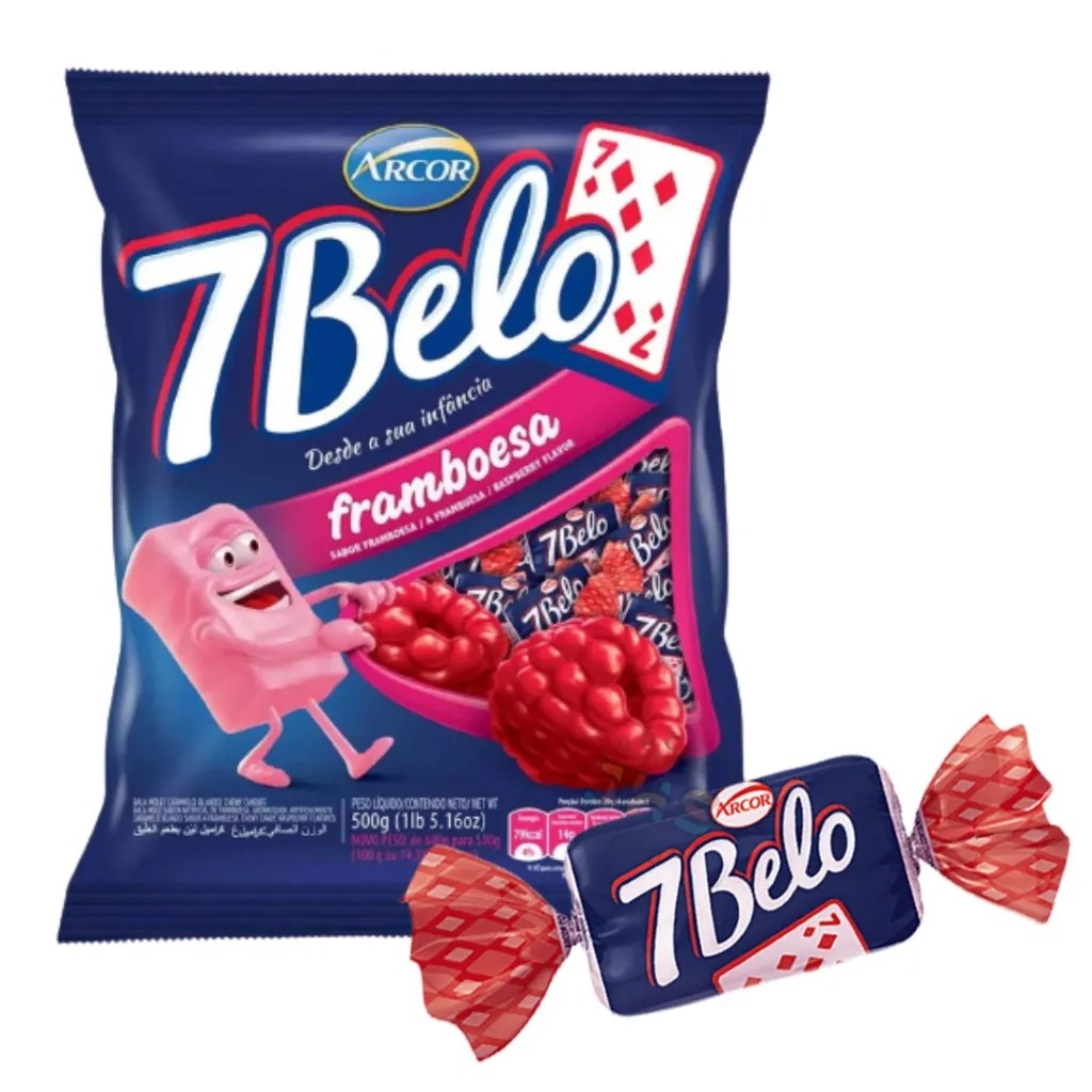 BALA ARCOR 7 BELOS FRANBOESA 500GR