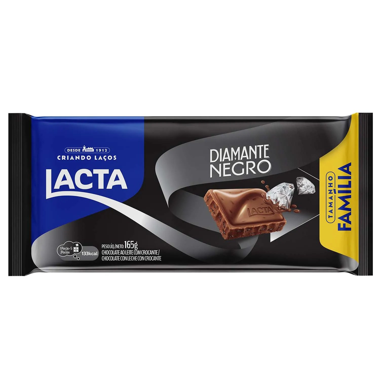 BARRA LACTA DIAMANTE NEGRO 165G