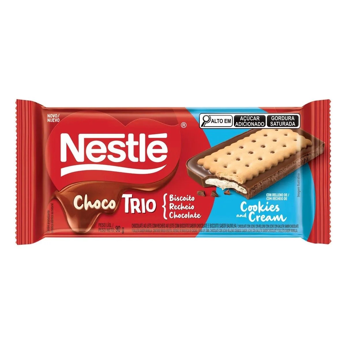 BARRA NESTLE COM BISCOITO  BAUNILHA CHOCOTRIO 90GR