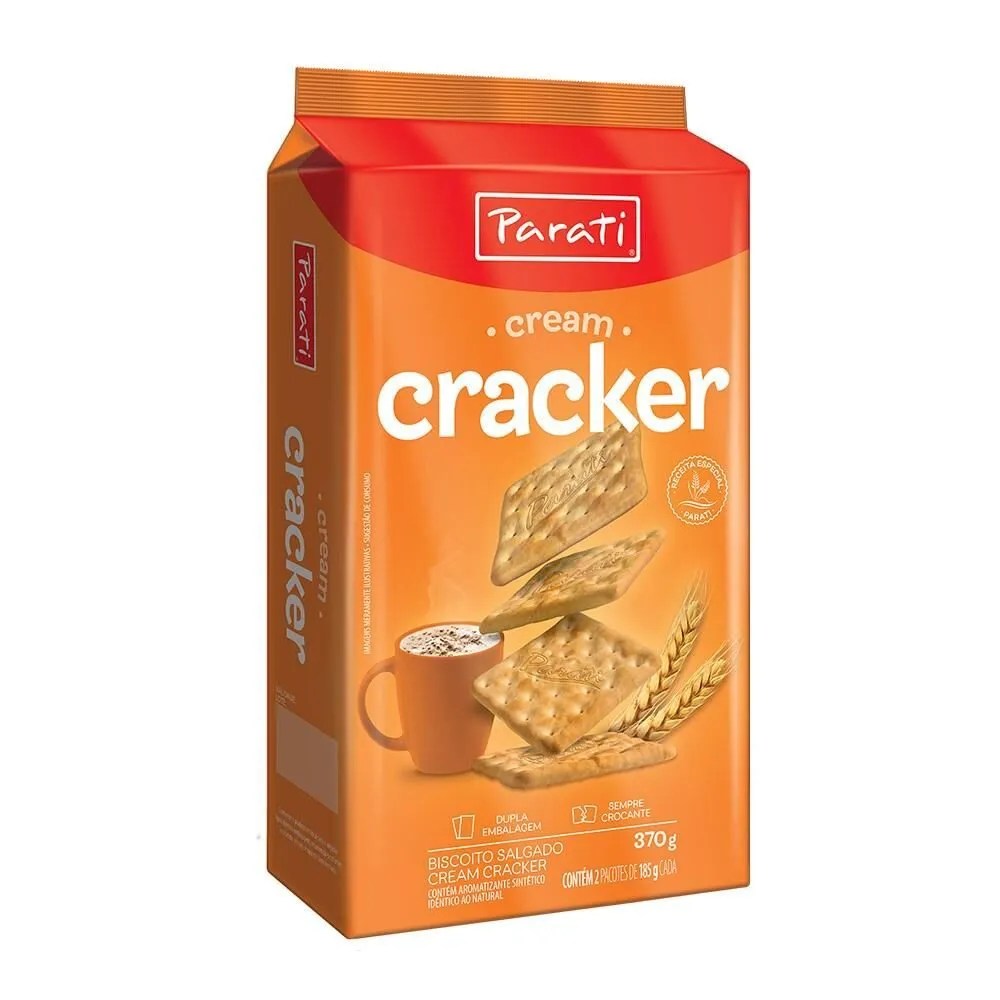 BISCOITO PARATI CREAM CRACKER 370GR