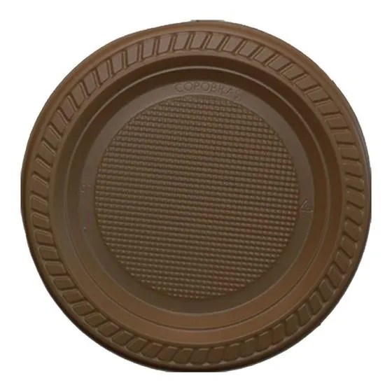 PRATO FUNDO MARROM COPOBRAS 15CM C/10