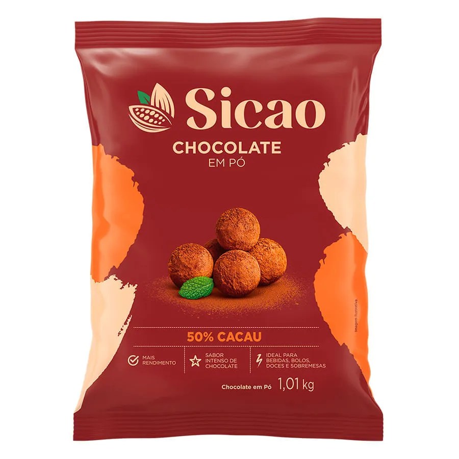 CHOCOLATE EM PÓ 50% SICAO 1KG