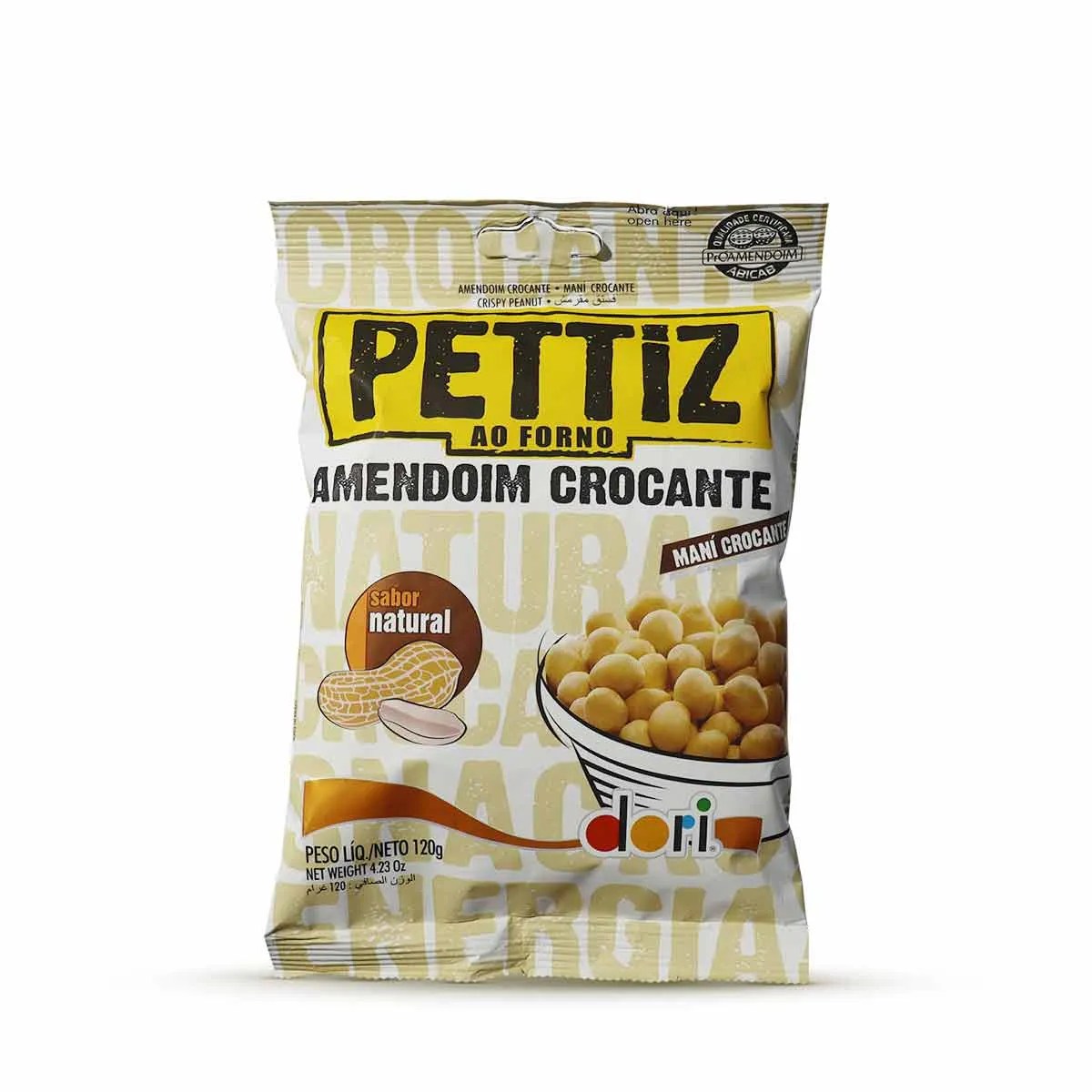 AMENDOIM CROCANTE PETTIZ SABOR NATURAL 120G