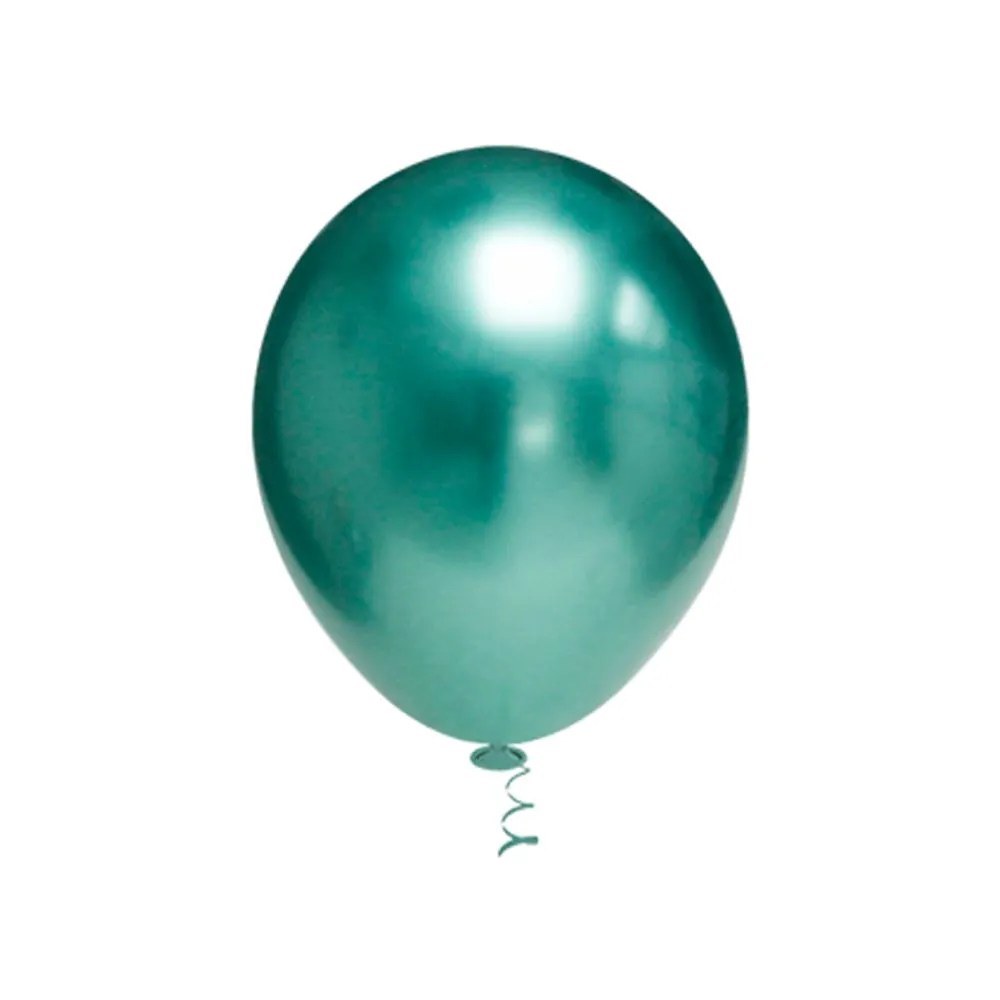 BALÃO CROMADO FESTBALL 5 VERDE C/25