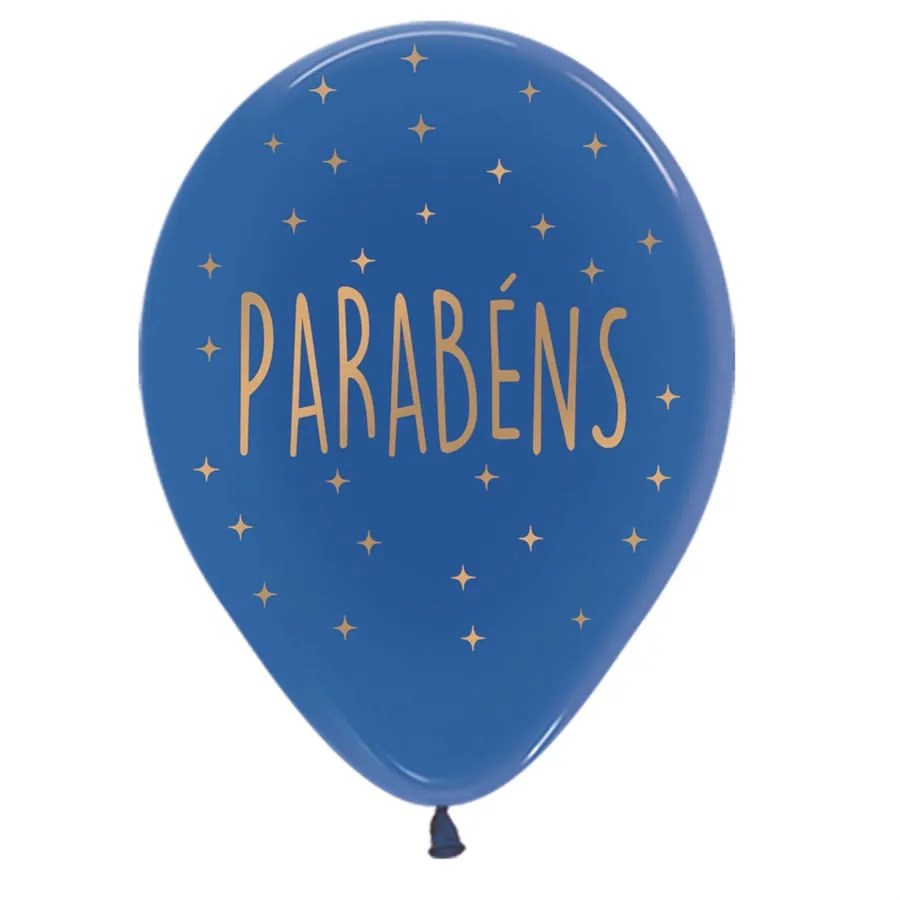 BALÃO PARABENS AZUL 40CM