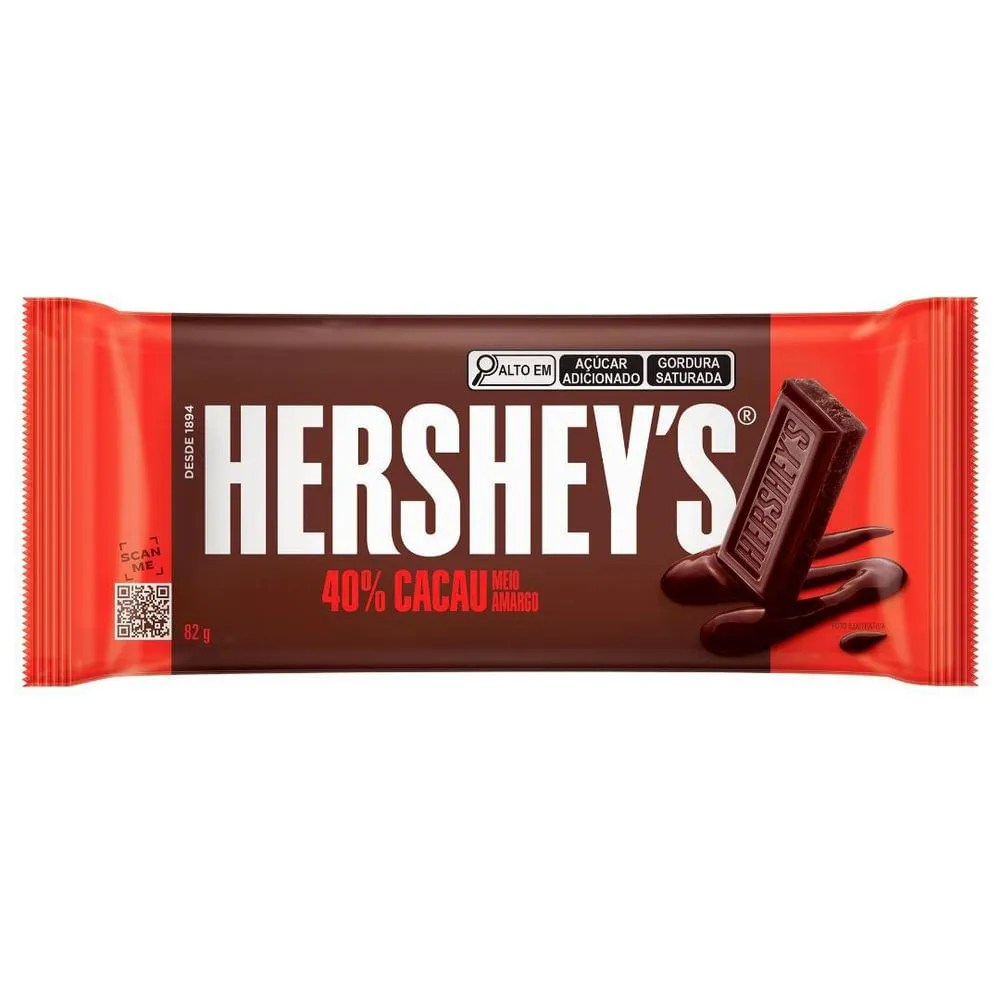 BARRA HERSHEYS MEIO AMARGO 82GR