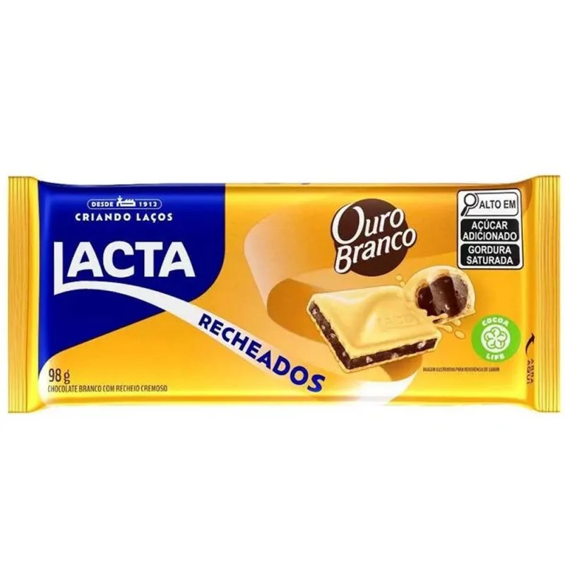 BARRA LACTA OURO BRANCO 98GR