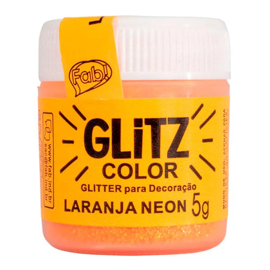 GLITER P/DECORAÇÃO FAB LARANJA 5G