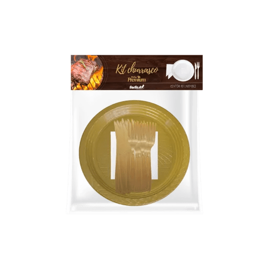 KIT CHURRASCO PREMIUM DOURADO FORFEST