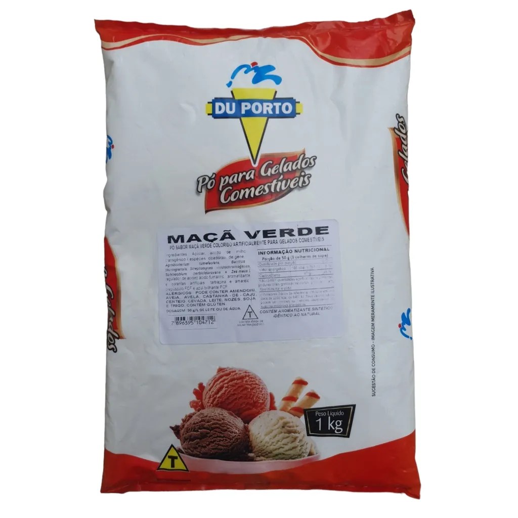 PÓ P/SORVETE MAÇA VERDE DU PORTO 1KG
