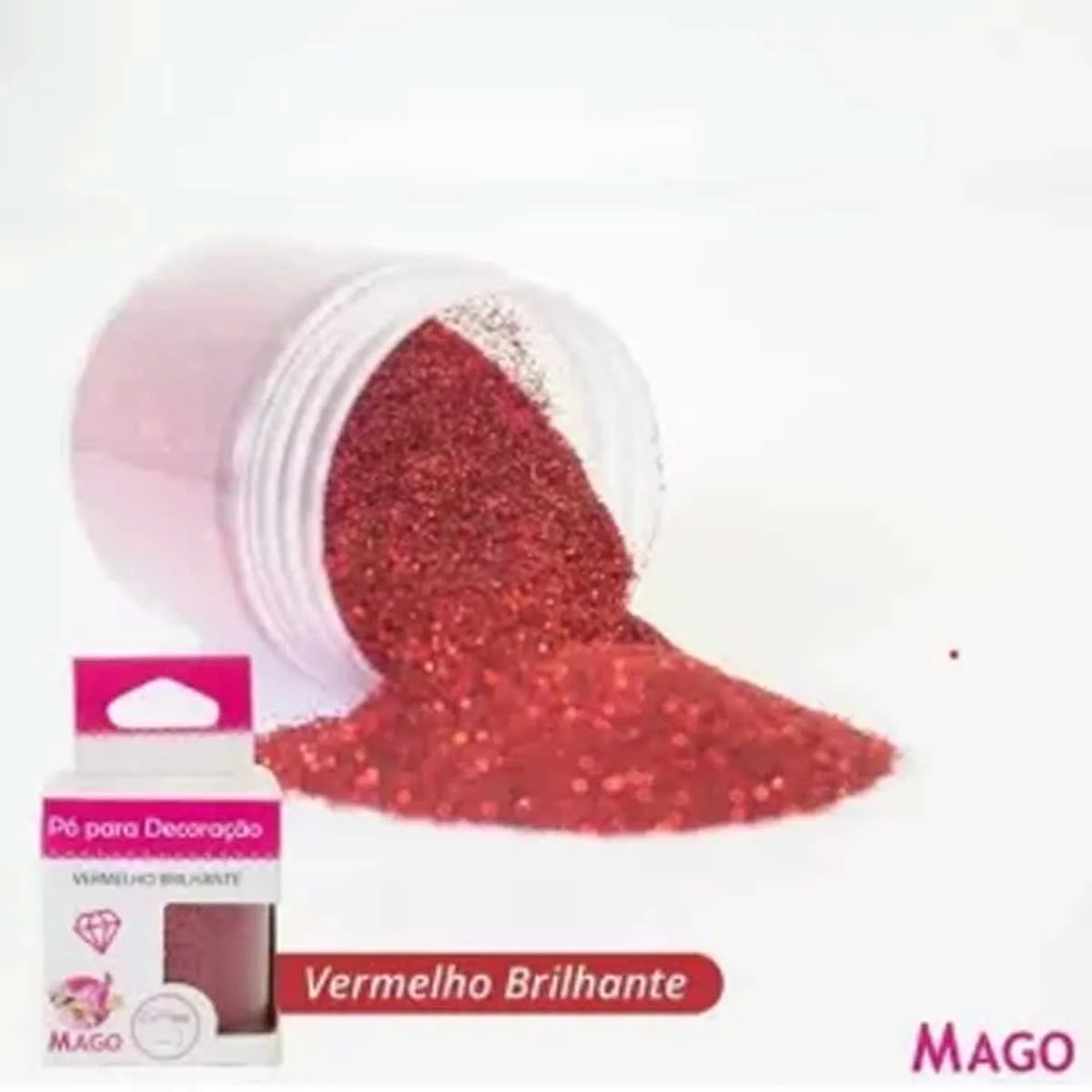 PÓ PARA DECORAÇÃO VERMELHO BRILHANTE 5G