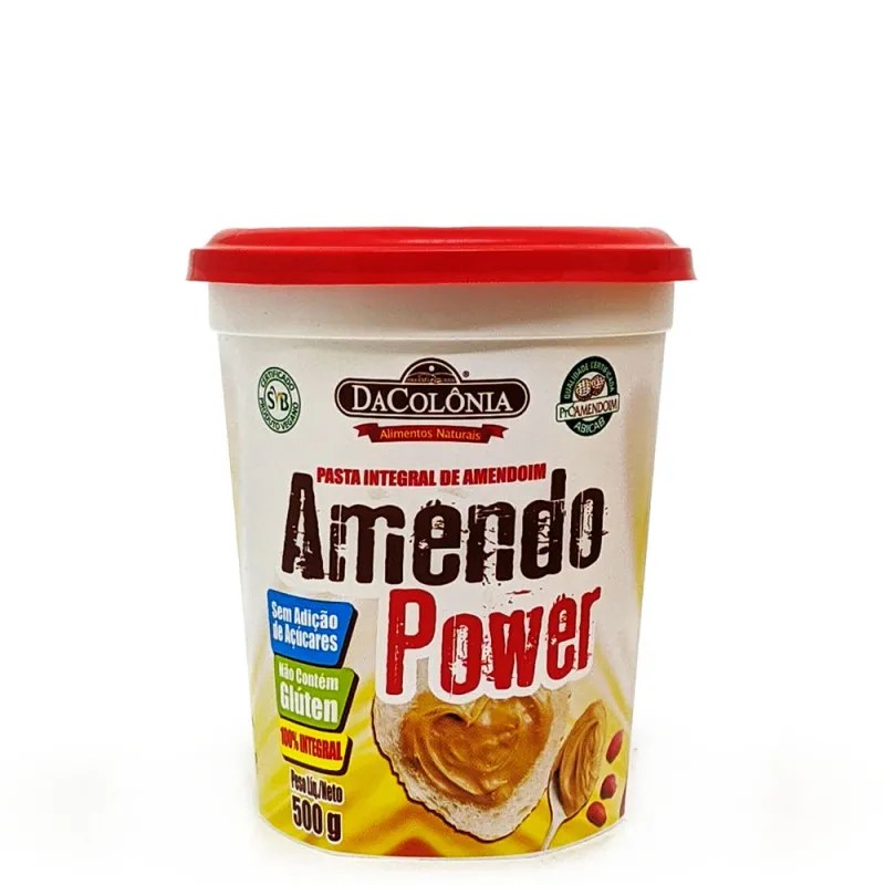 PASTA DE AMENDOIM INTEGRAL POWER COLONIA 500GR