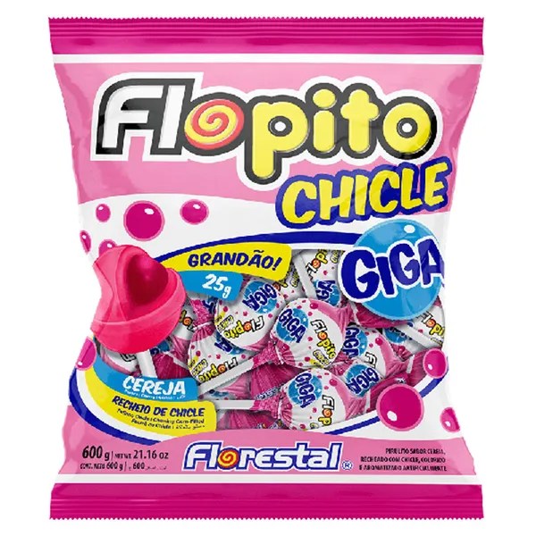 PIRULITO FLOPITO GIGA CEREJA C/24