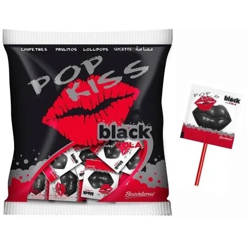 PIRULITO POP KISS BLACK COLA 500GR