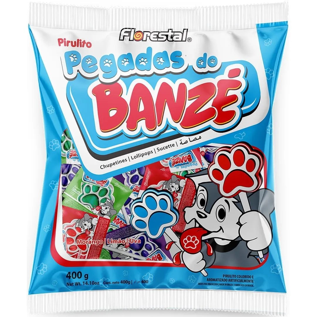 PIRULITO PEGADAS DO BANZE SORTIDO 8GR