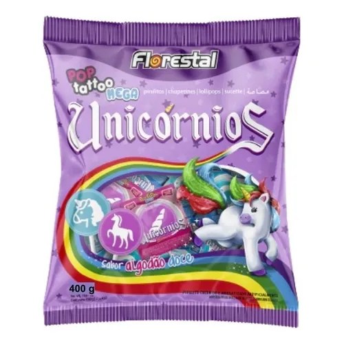 PIRULITO UNICORNIO TATOO FLORESTAL 8GR