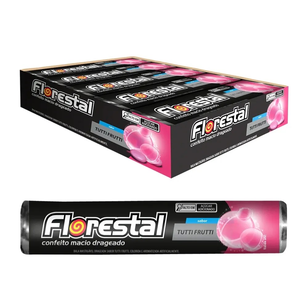 CONFEITO MACIO TUTTI FRUTTI FLORESTAL 10UN 320G