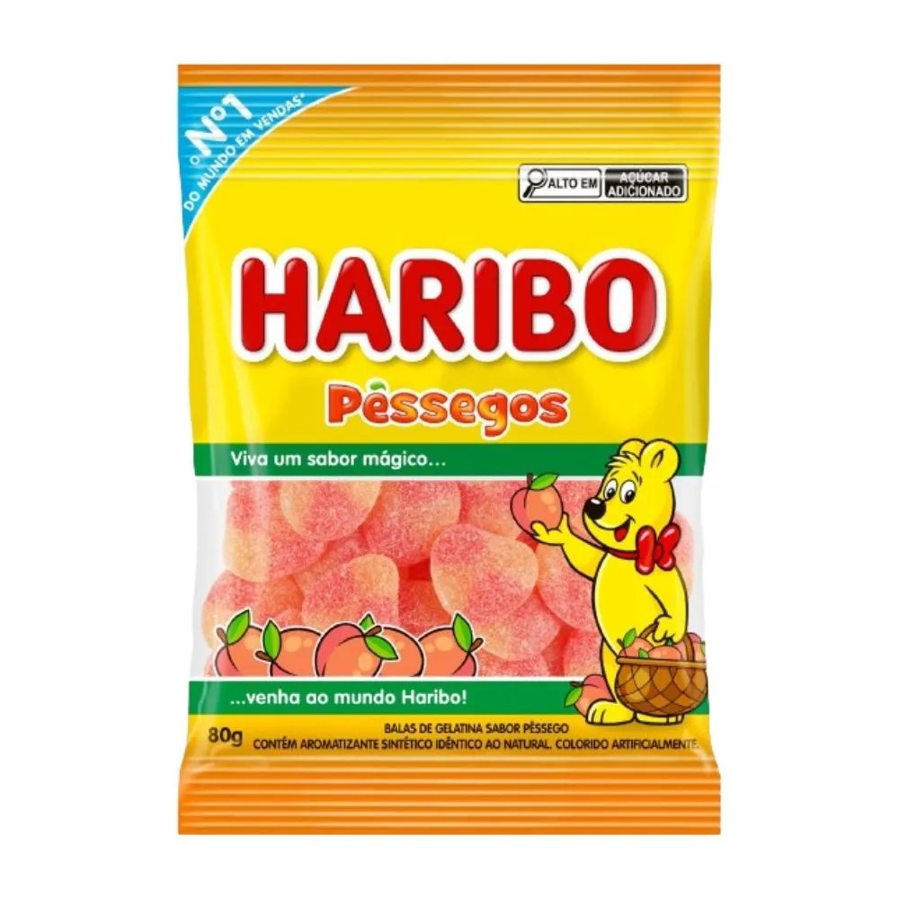 PÊSSEGOS HARIBO 80G