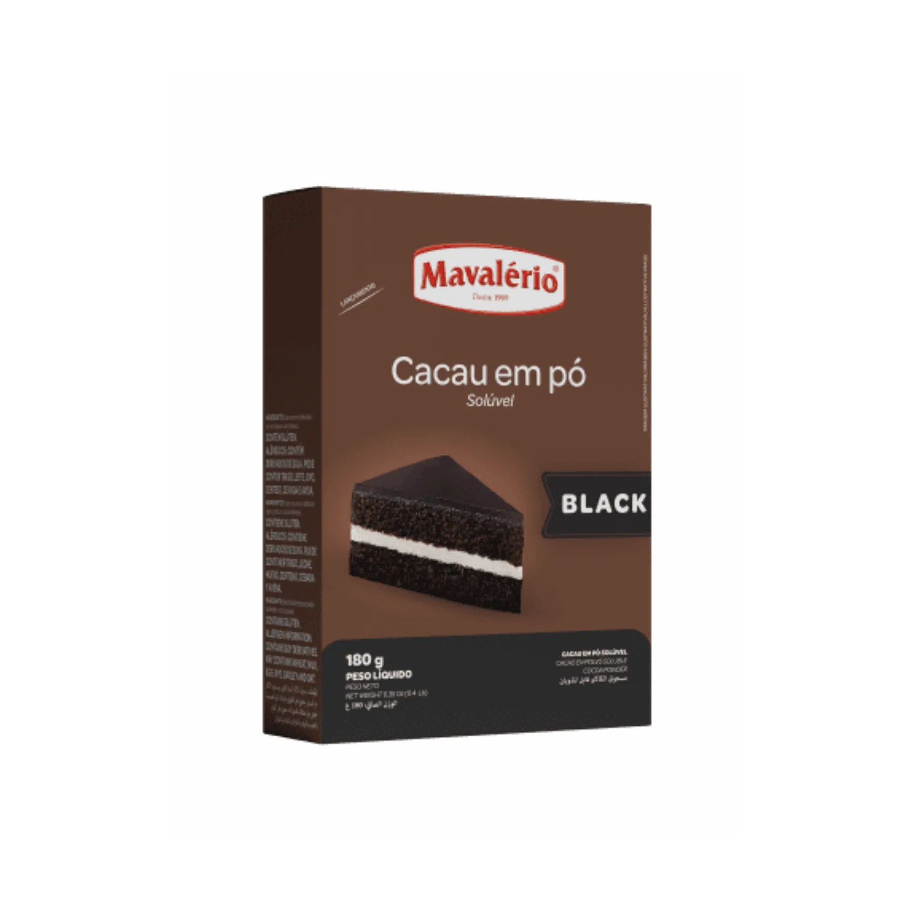 CACAU EM PÓ MAVALERIO BLACK 180G